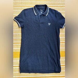 American Eagle Outfitters Dark Blue Polo Shirt